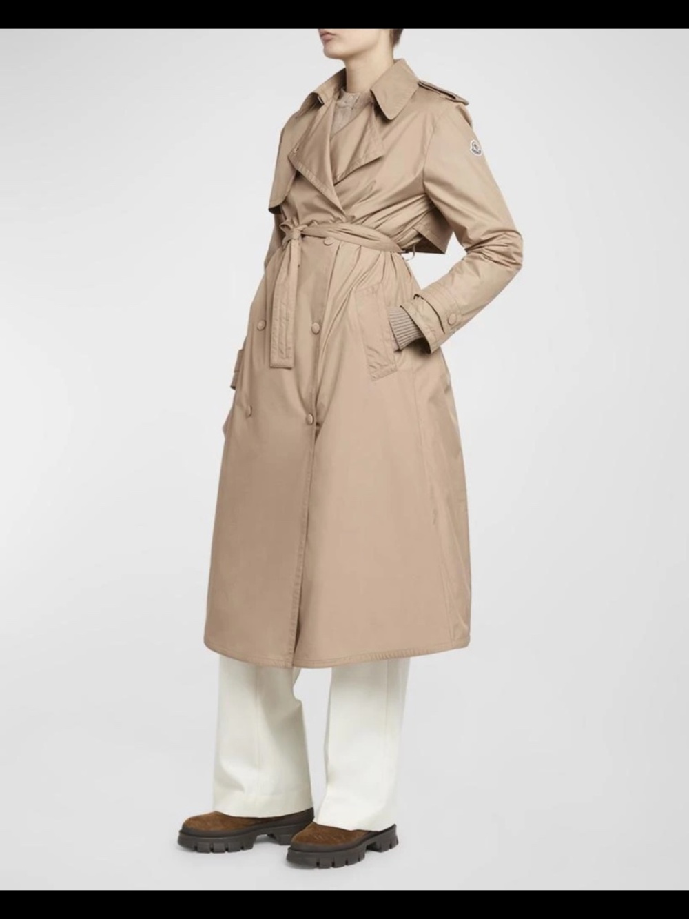 Moncler Beige Trench Jacket (Barbentane) – Size 2 / US M